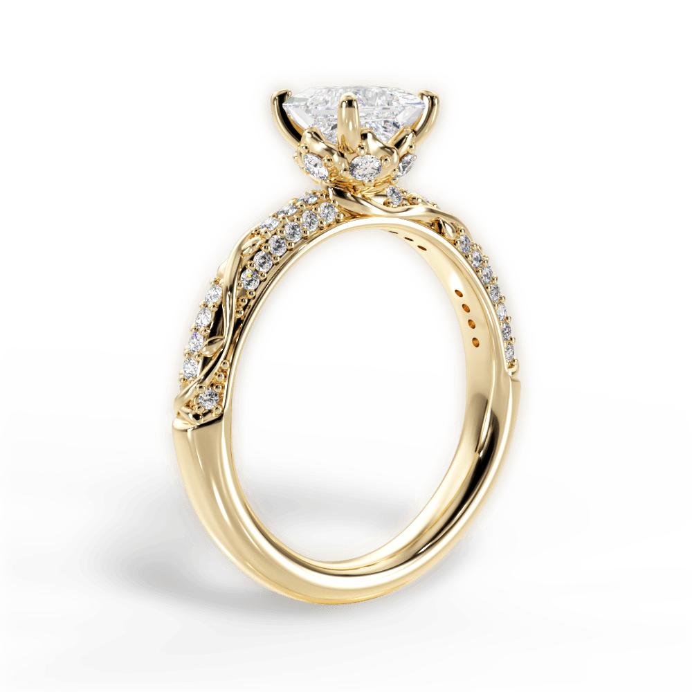 14kt Yellow Gold/18kt Yellow Gold/princess/front