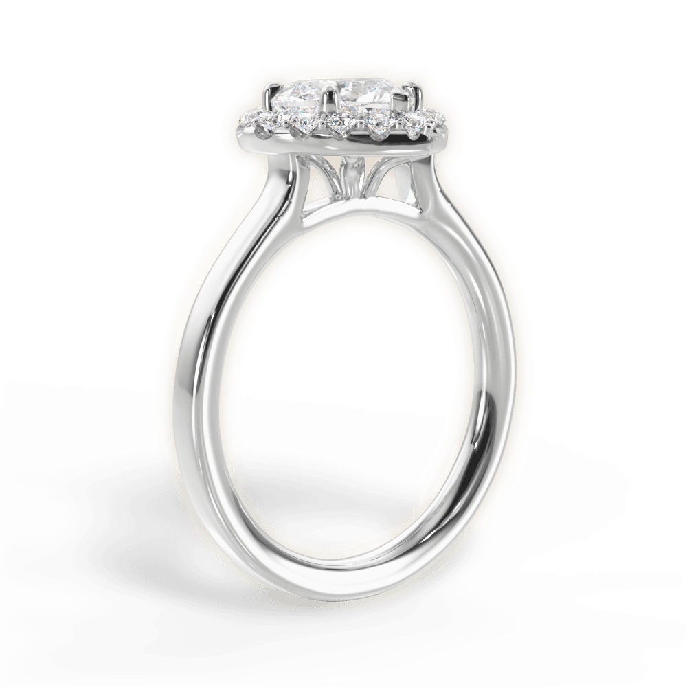 14kt White Gold/18kt White Gold/Platinum/heart/front