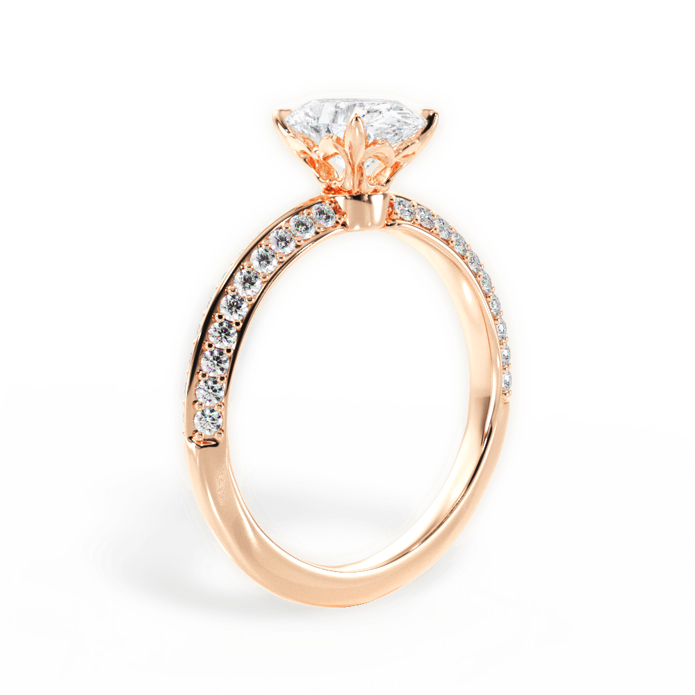 14kt Rose Gold/18kt Rose Gold/oval/front