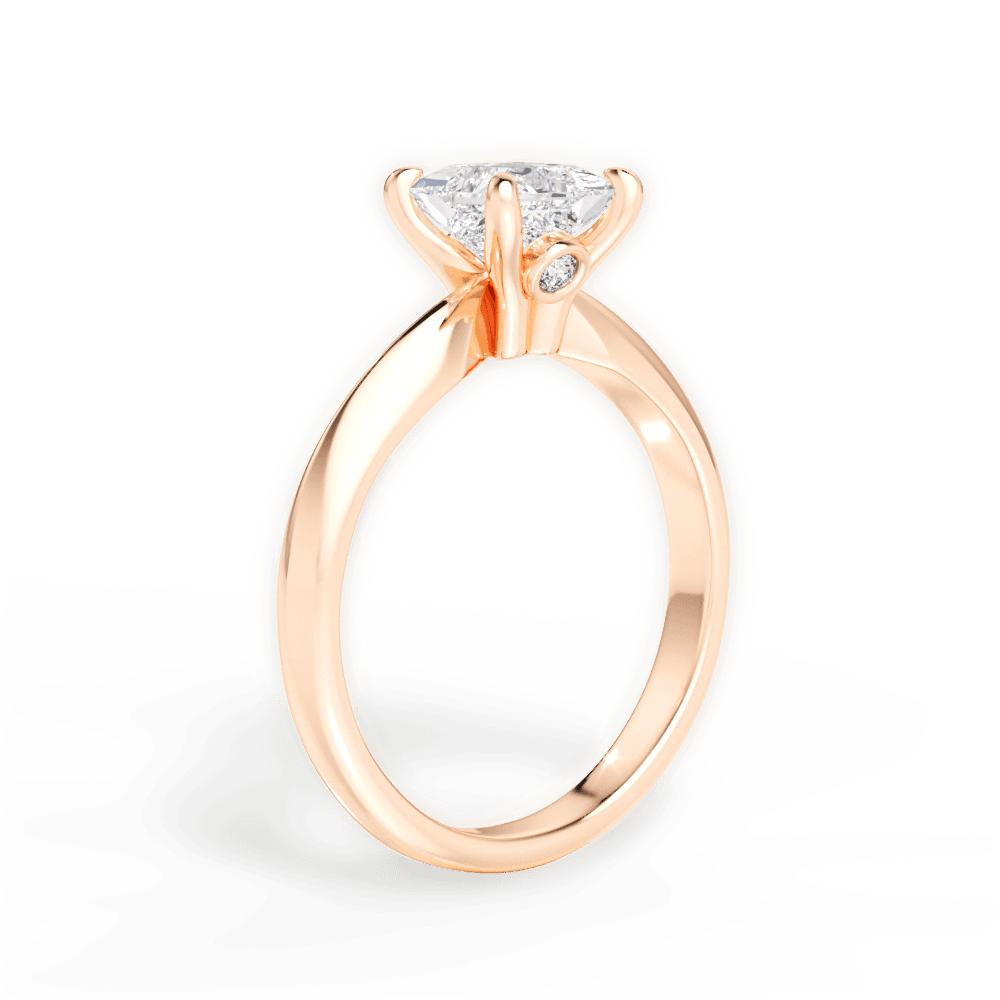 14kt Rose Gold/18kt Rose Gold/princess/front