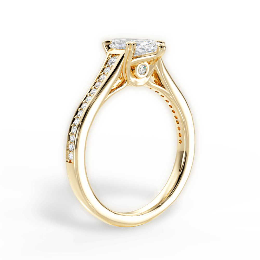 14kt Yellow Gold/18kt Yellow Gold/marquise/front