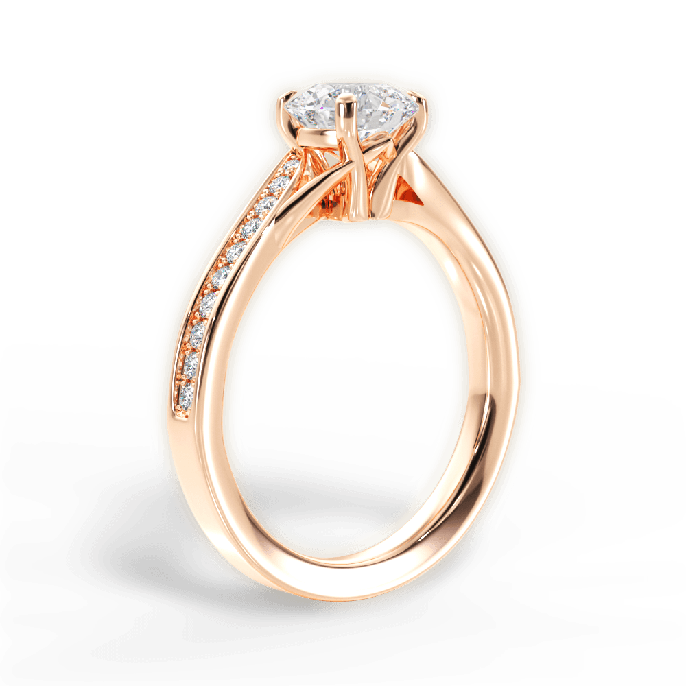 14kt Rose Gold/18kt Rose Gold/round/front