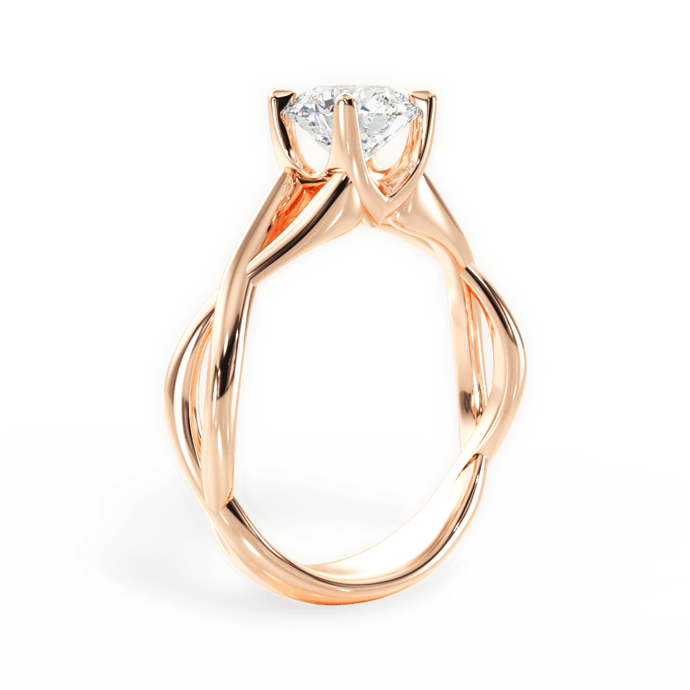 14kt Rose Gold/18kt Rose Gold/round/front