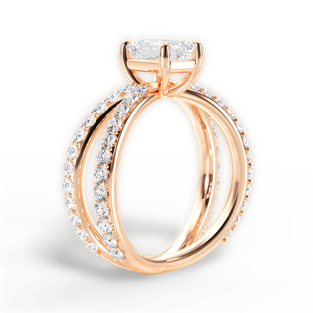 14kt Rose Gold/18kt Rose Gold/emerald/front