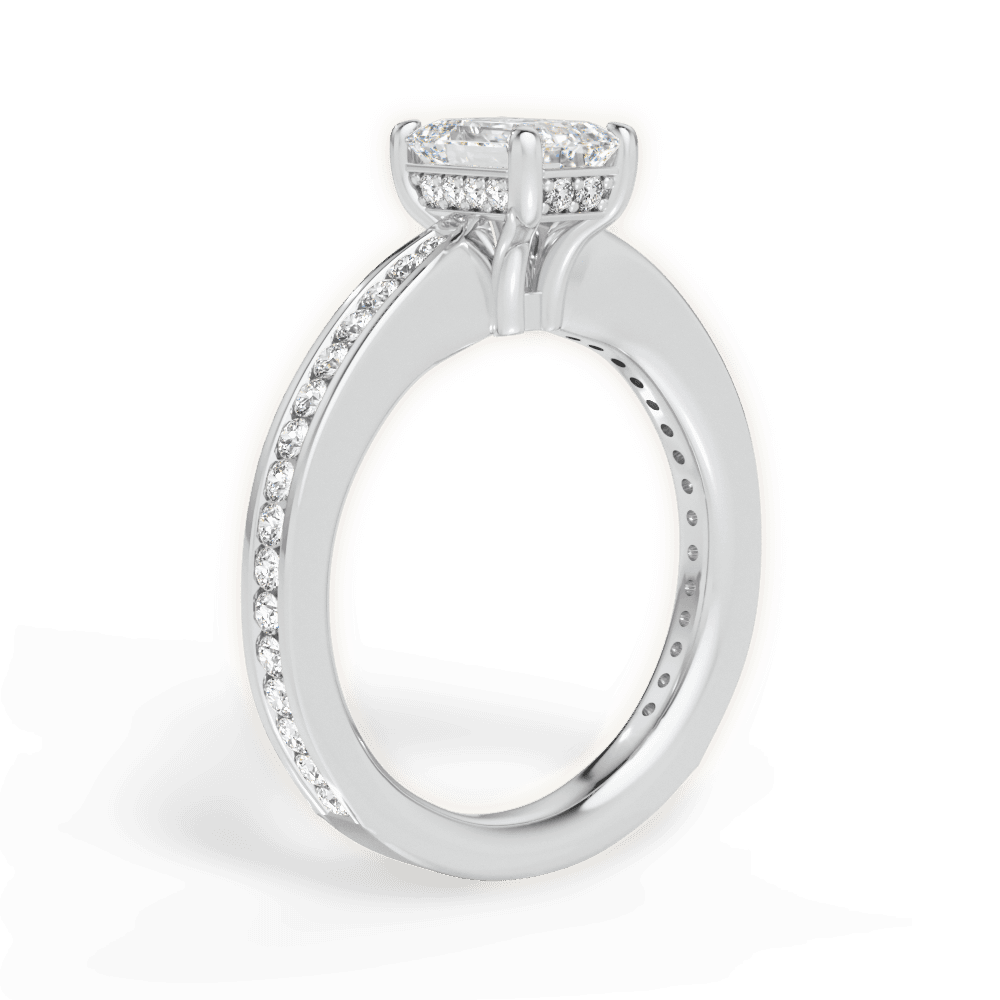 14kt White Gold/18kt White Gold/Platinum/emerald/front