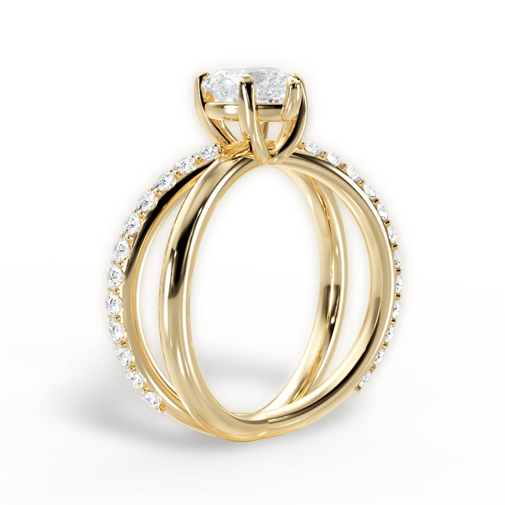 14kt Yellow Gold/18kt Yellow Gold/heart/front