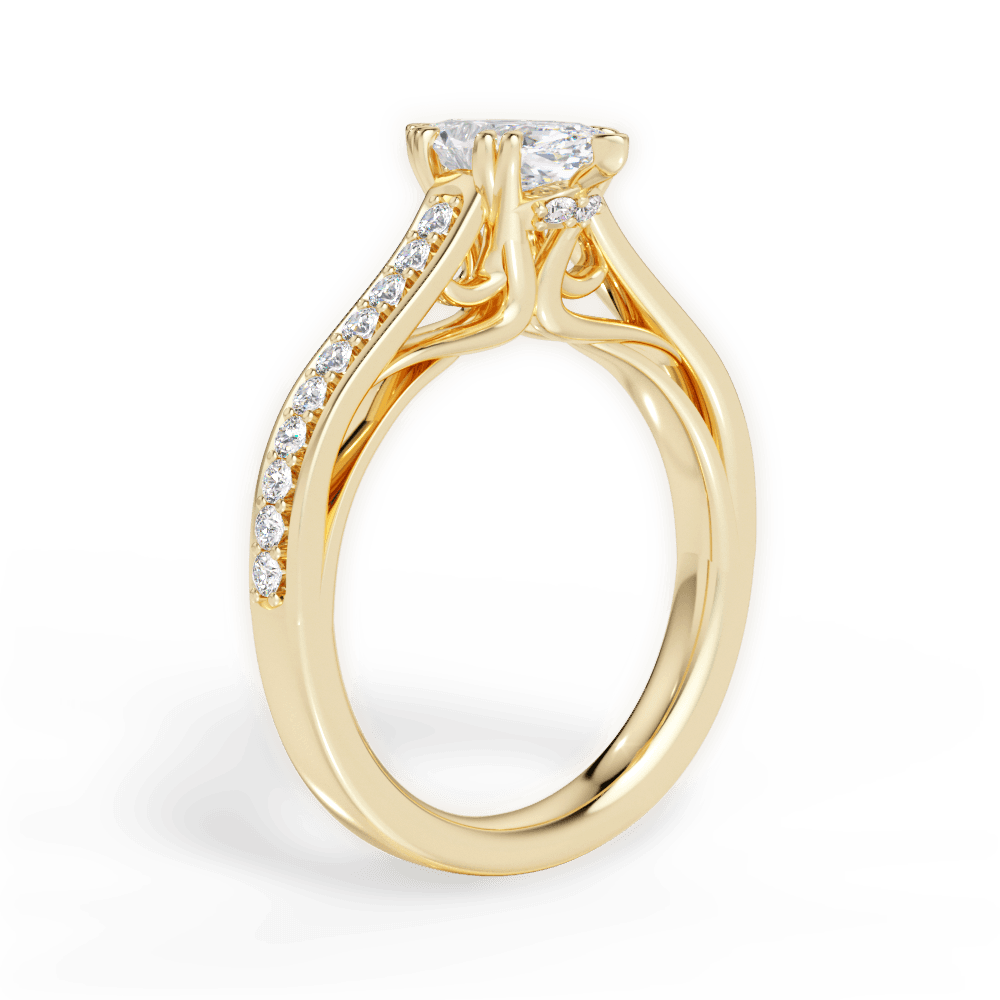 14kt Yellow Gold/18kt Yellow Gold/marquise/front