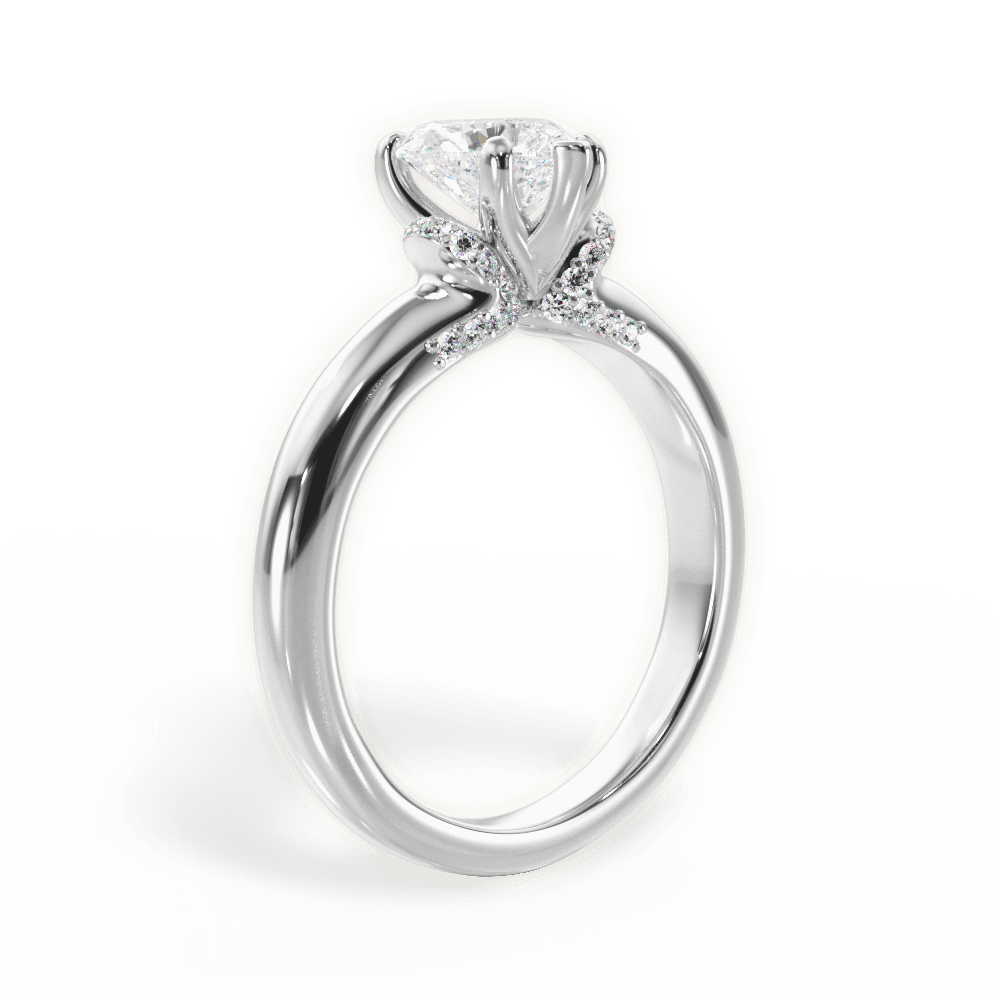 14kt White Gold/18kt White Gold/Platinum/heart/front