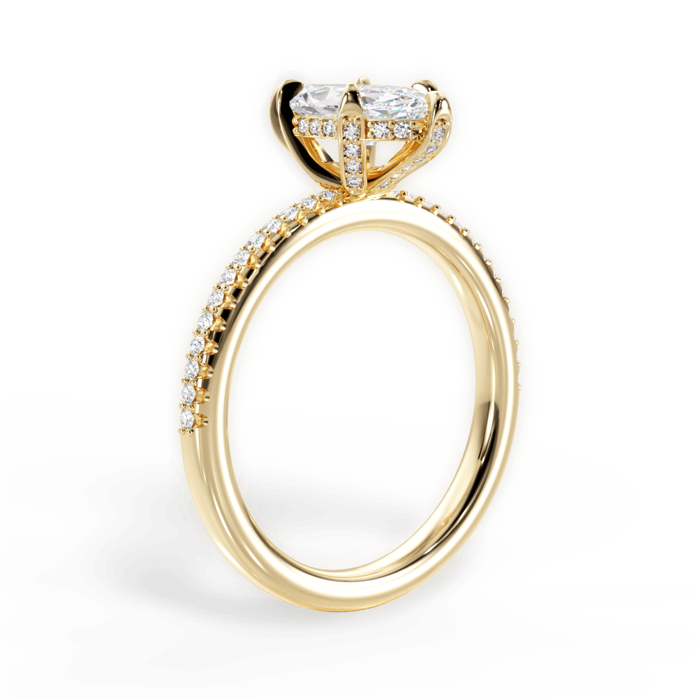 14kt Yellow Gold/18kt Yellow Gold/marquise/front