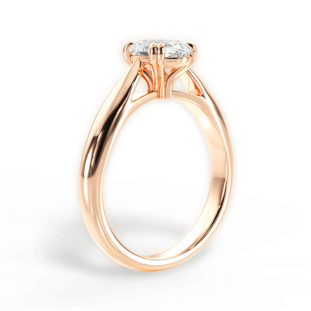 14kt Rose Gold/18kt Rose Gold/oval/front