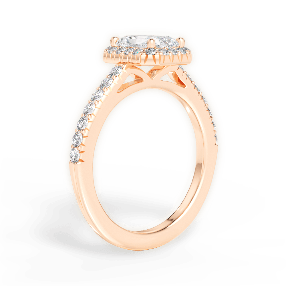 14kt Rose Gold/18kt Rose Gold/radiant/front