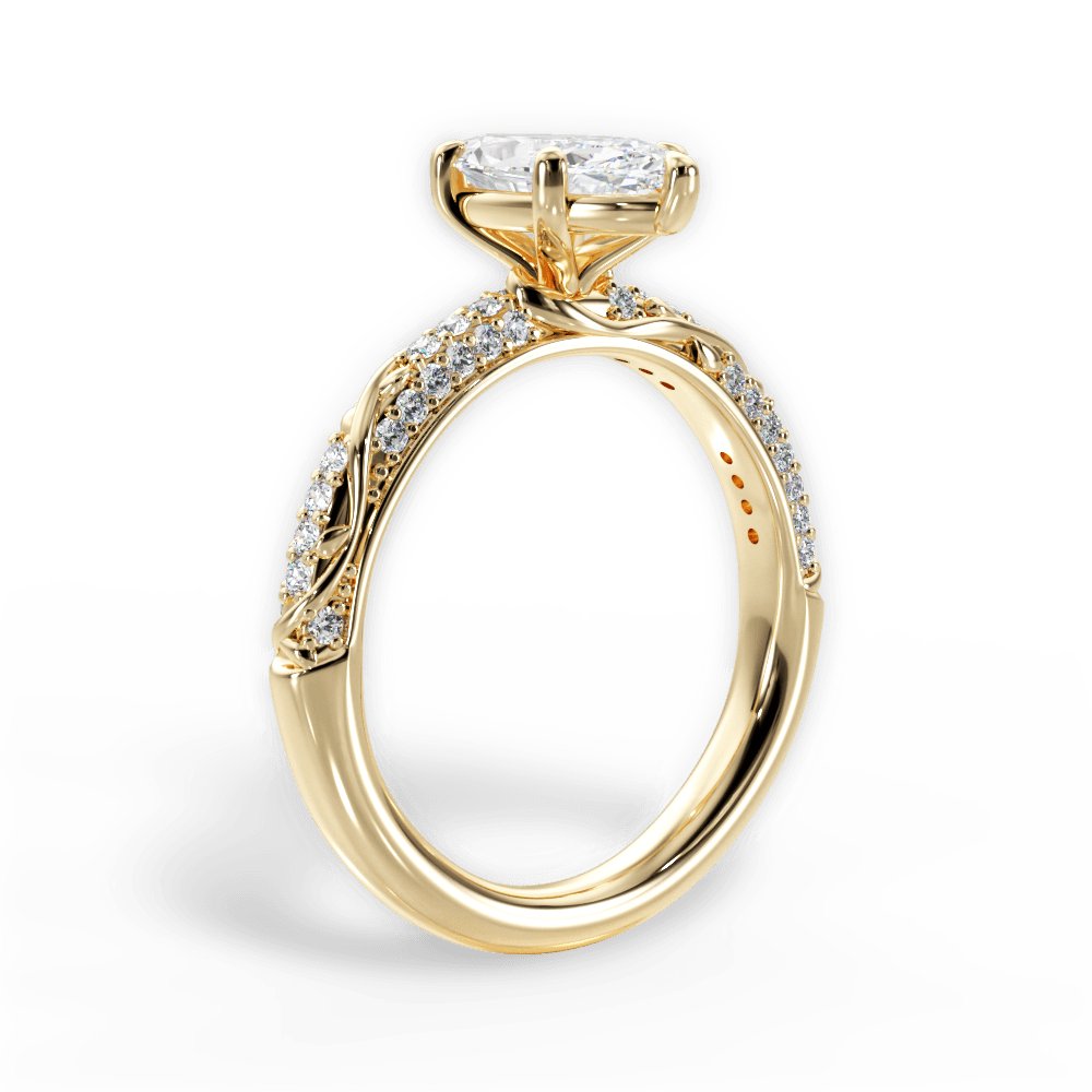 14kt Yellow Gold/18kt Yellow Gold/marquise/front