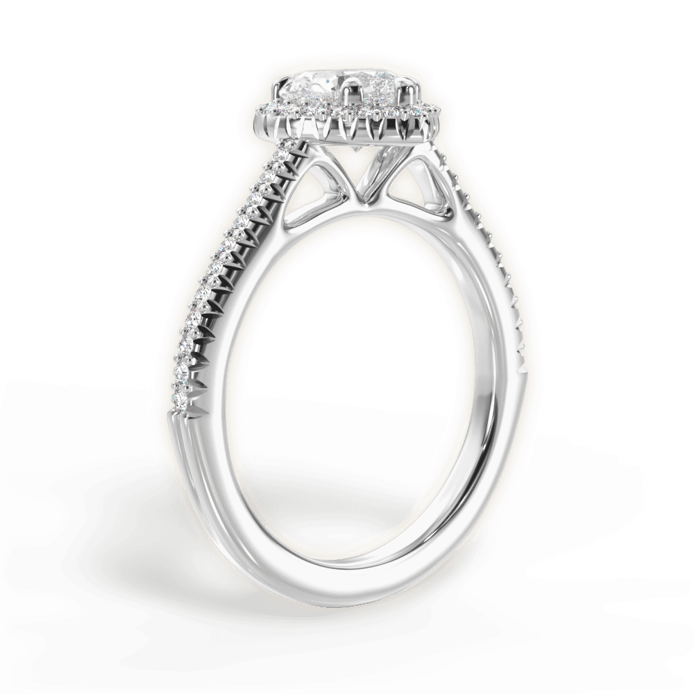 14kt White Gold/18kt White Gold/Platinum/heart/front