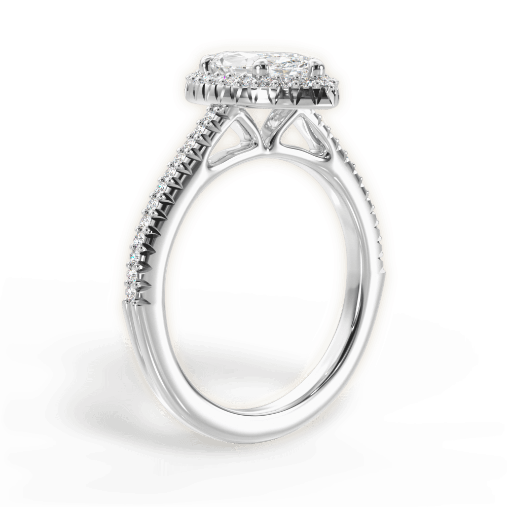 14kt White Gold/18kt White Gold/Platinum/marquise/front