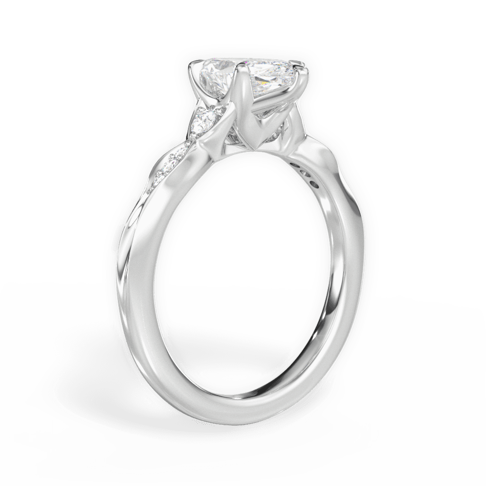 14kt White Gold/18kt White Gold/Platinum/marquise/front