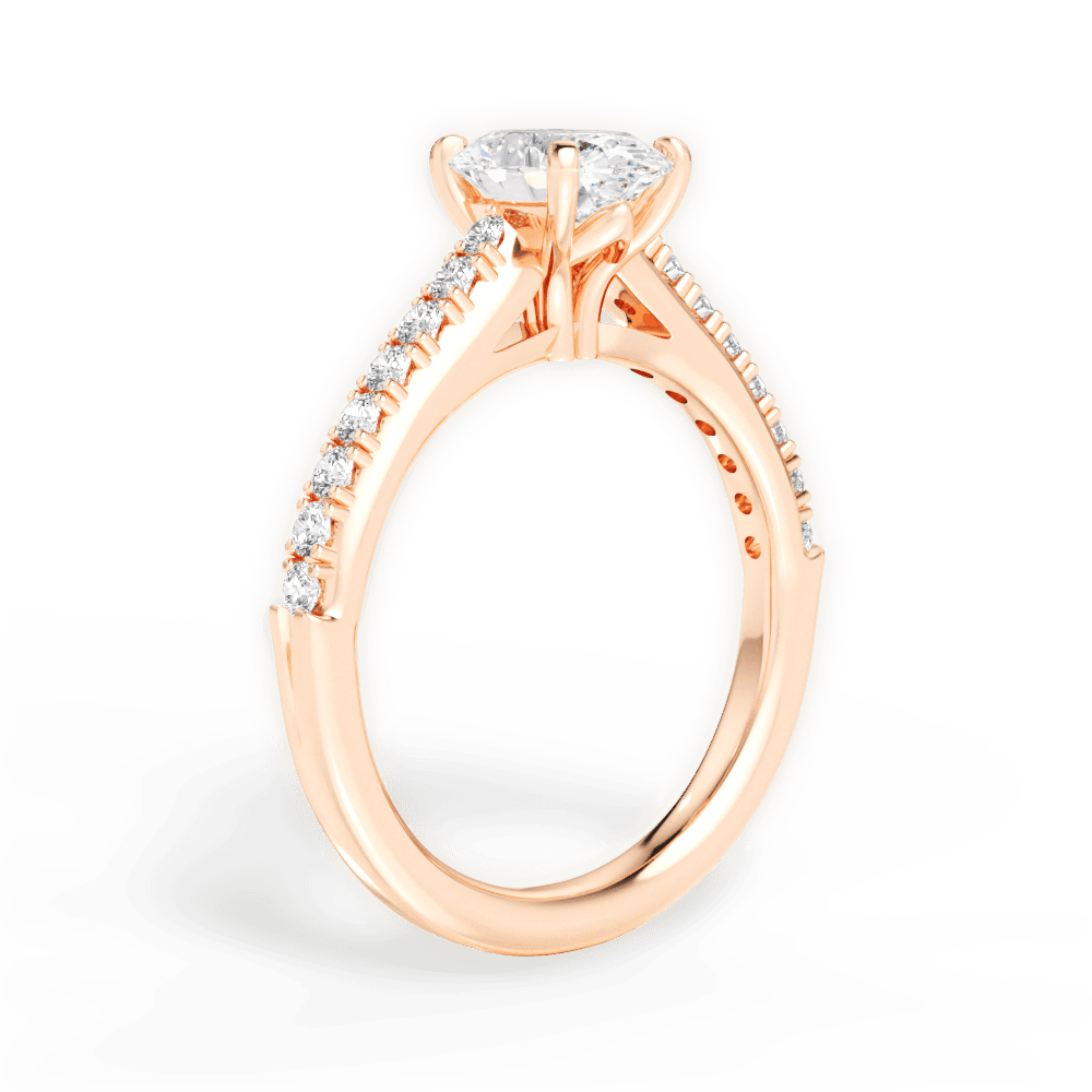 14kt Rose Gold/18kt Rose Gold/oval/front