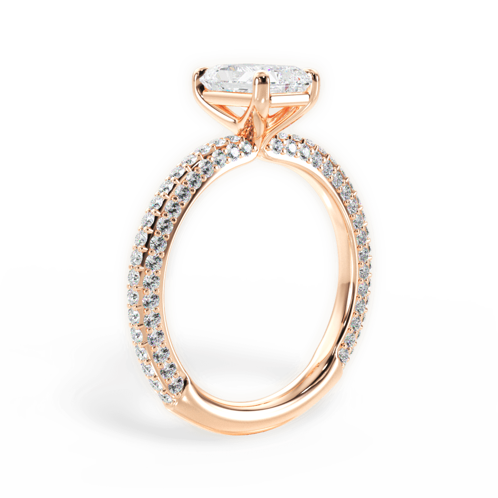 14kt Rose Gold/18kt Rose Gold/radiant/front
