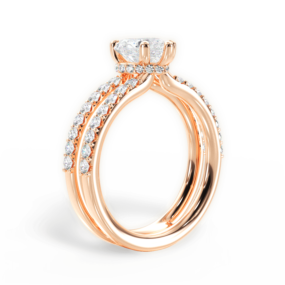 14kt Rose Gold/18kt Rose Gold/heart/front