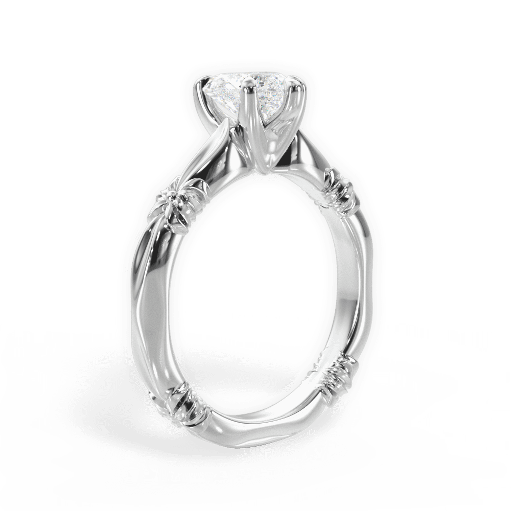 14kt White Gold/18kt White Gold/Platinum/heart/front