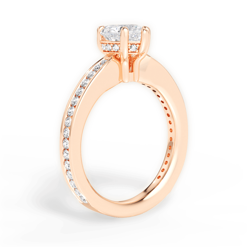 14kt Rose Gold/18kt Rose Gold/heart/front