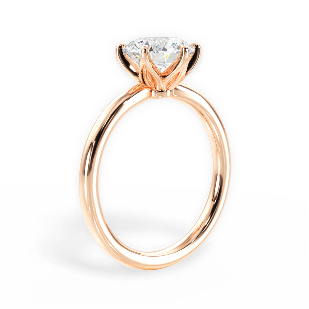 14kt Rose Gold/18kt Rose Gold/round/front