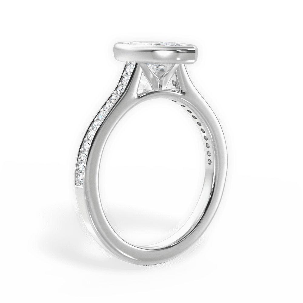 14kt White Gold/18kt White Gold/Platinum/marquise/front