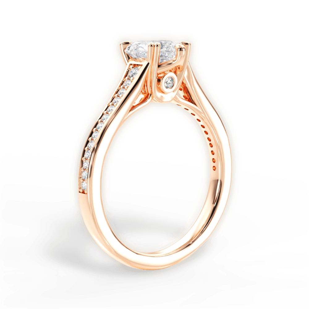 14kt Rose Gold/18kt Rose Gold/heart/front