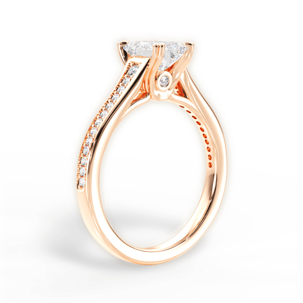 14kt Rose Gold/18kt Rose Gold/emerald/front