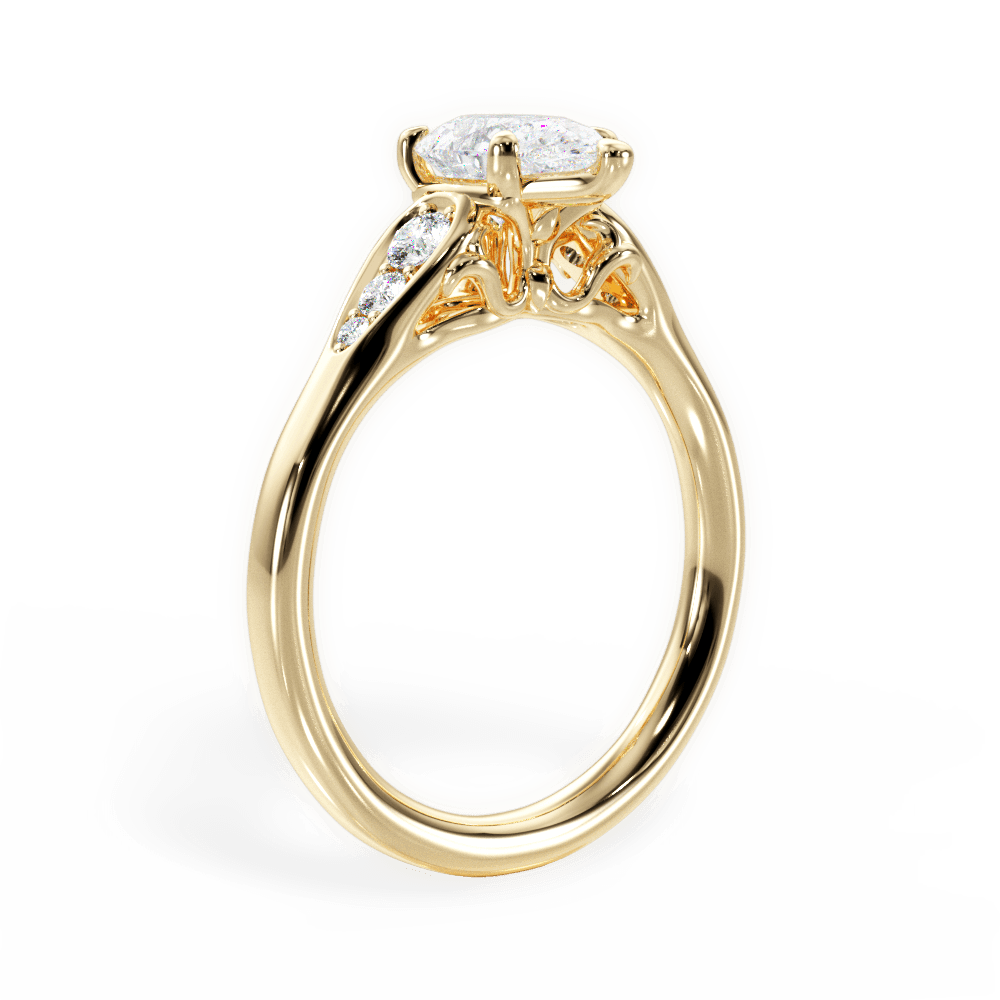 14kt Yellow Gold/18kt Yellow Gold/pear/front