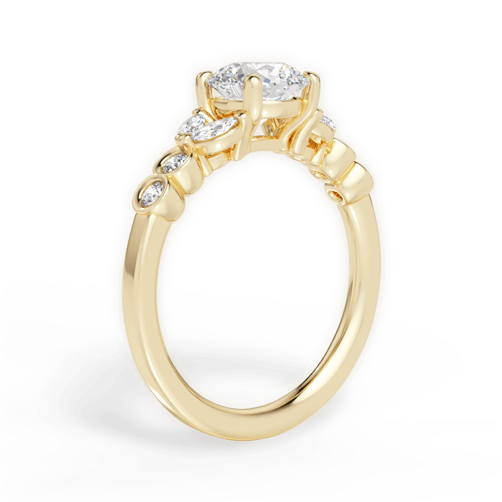 14kt Yellow Gold/18kt Yellow Gold/round/front