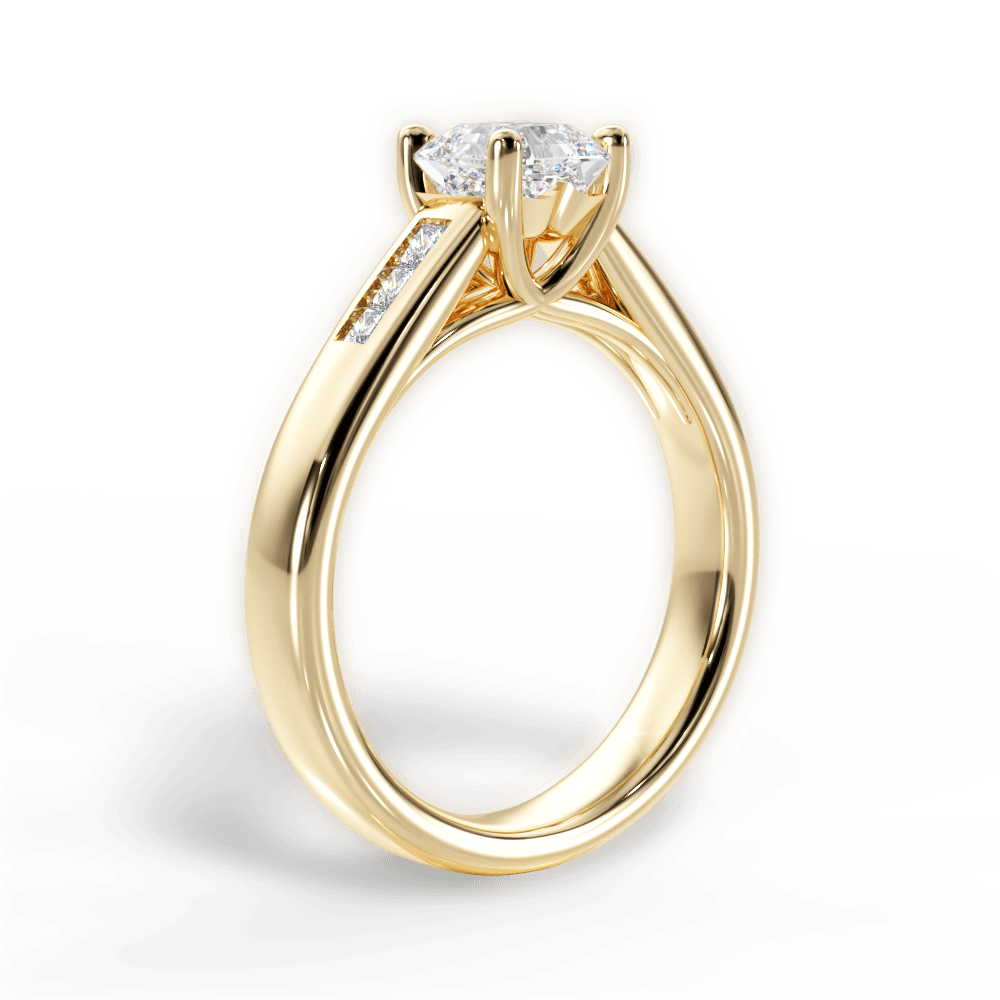 14kt Yellow Gold/18kt Yellow Gold/asscher/front