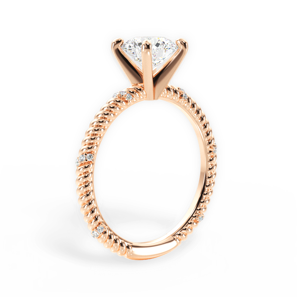 14kt Rose Gold/18kt Rose Gold/round/front