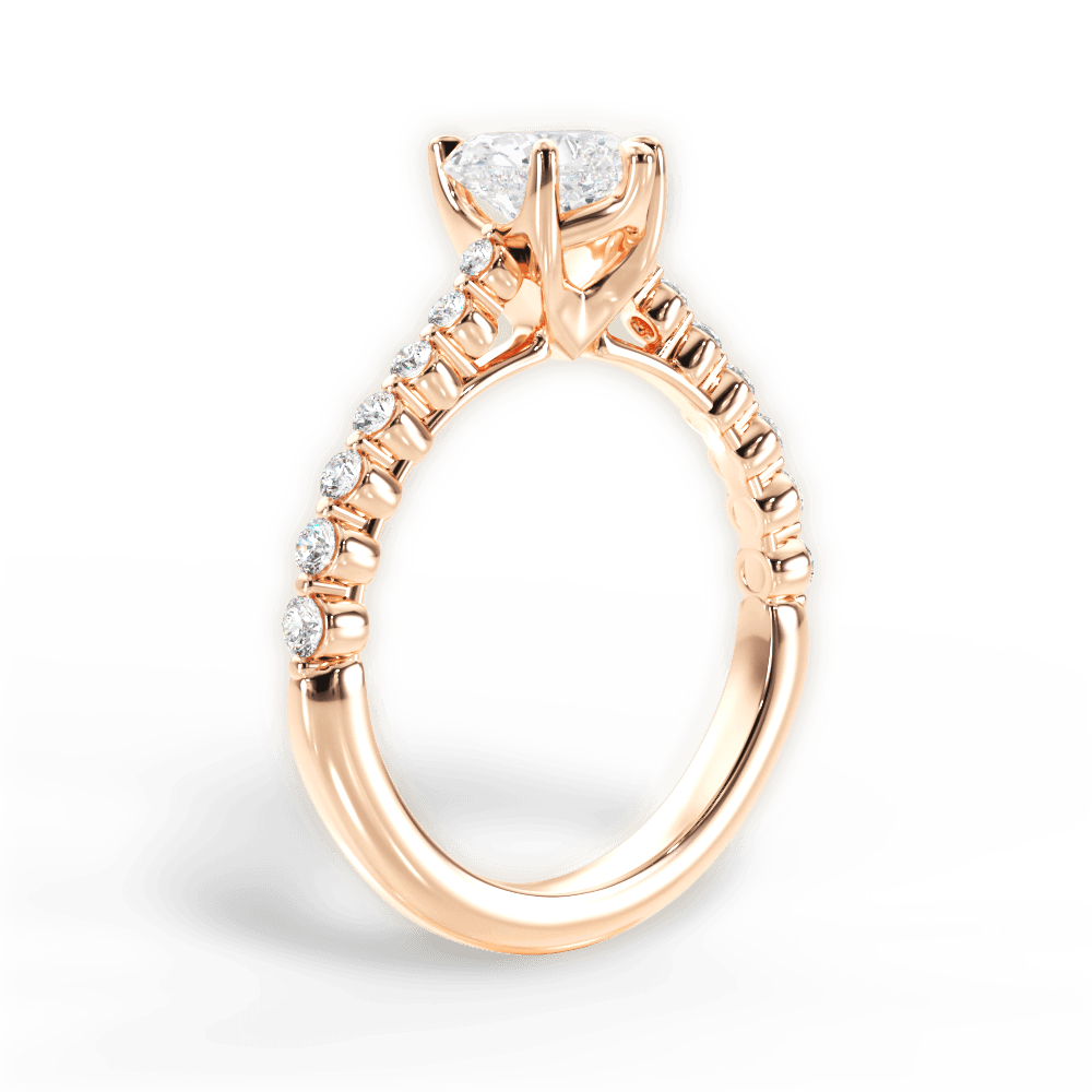 14kt Rose Gold/18kt Rose Gold/heart/front