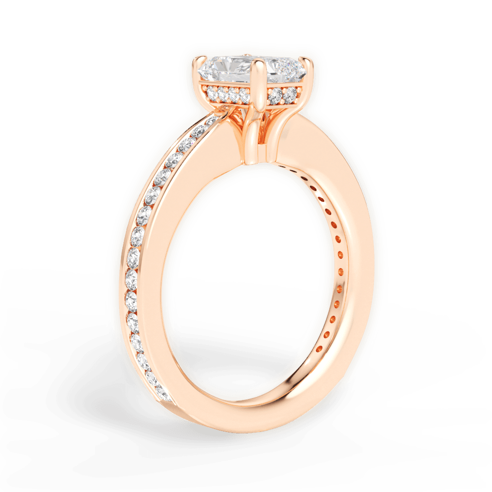 14kt Rose Gold/18kt Rose Gold/radiant/front