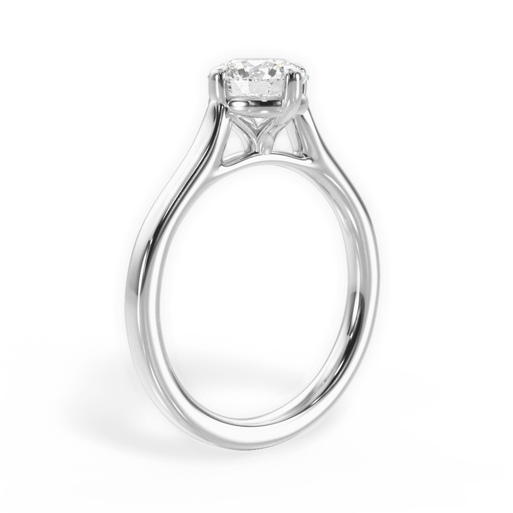 14kt White Gold/18kt White Gold/Platinum/round/front