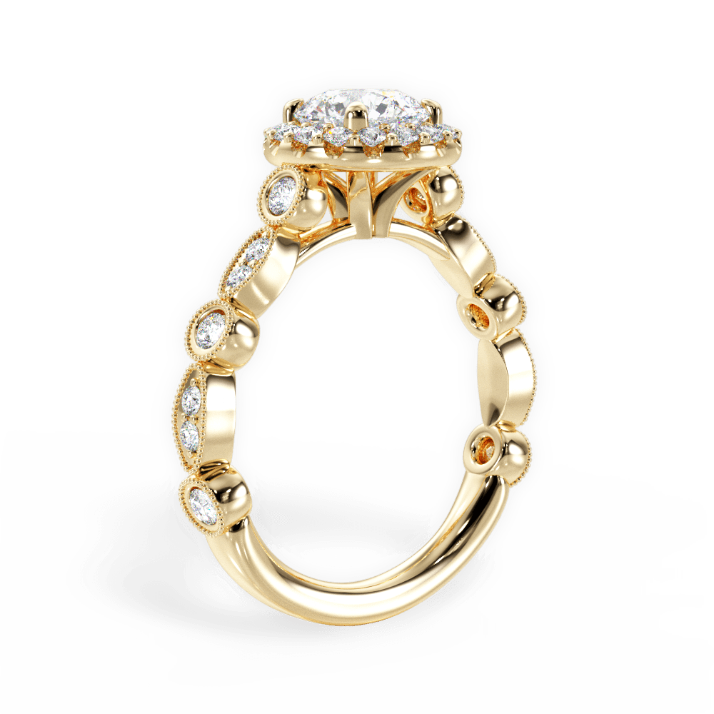14kt Yellow Gold/18kt Yellow Gold/round/front