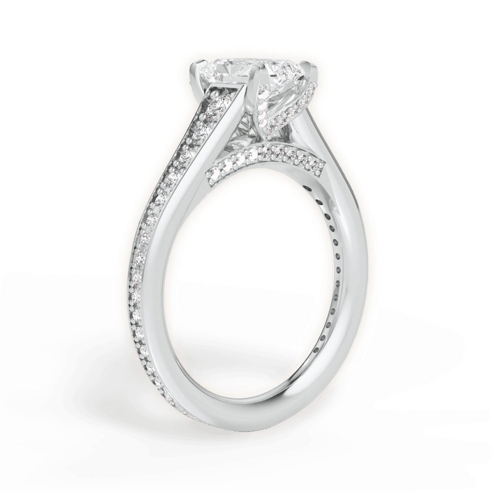 14kt White Gold/18kt White Gold/Platinum/radiant/front
