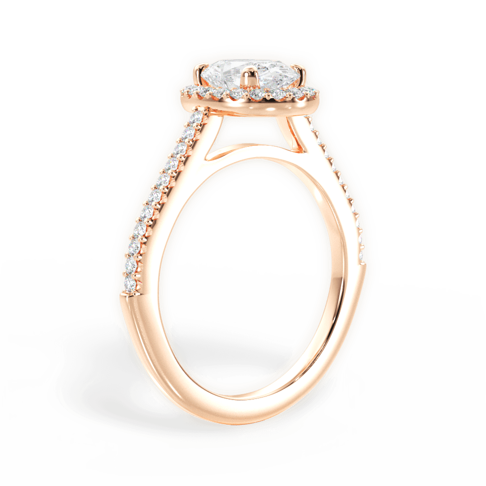 14kt Rose Gold/18kt Rose Gold/oval/front