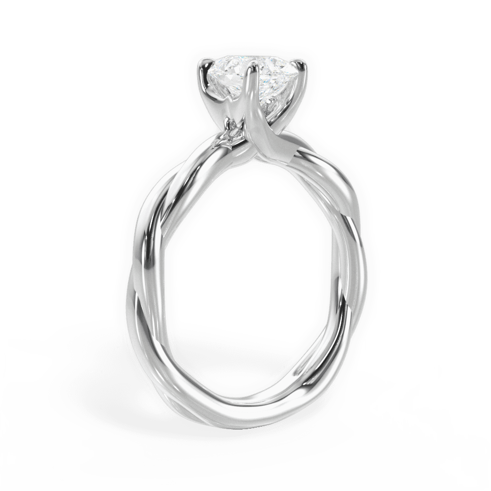 14kt White Gold/18kt White Gold/Platinum/pear/front