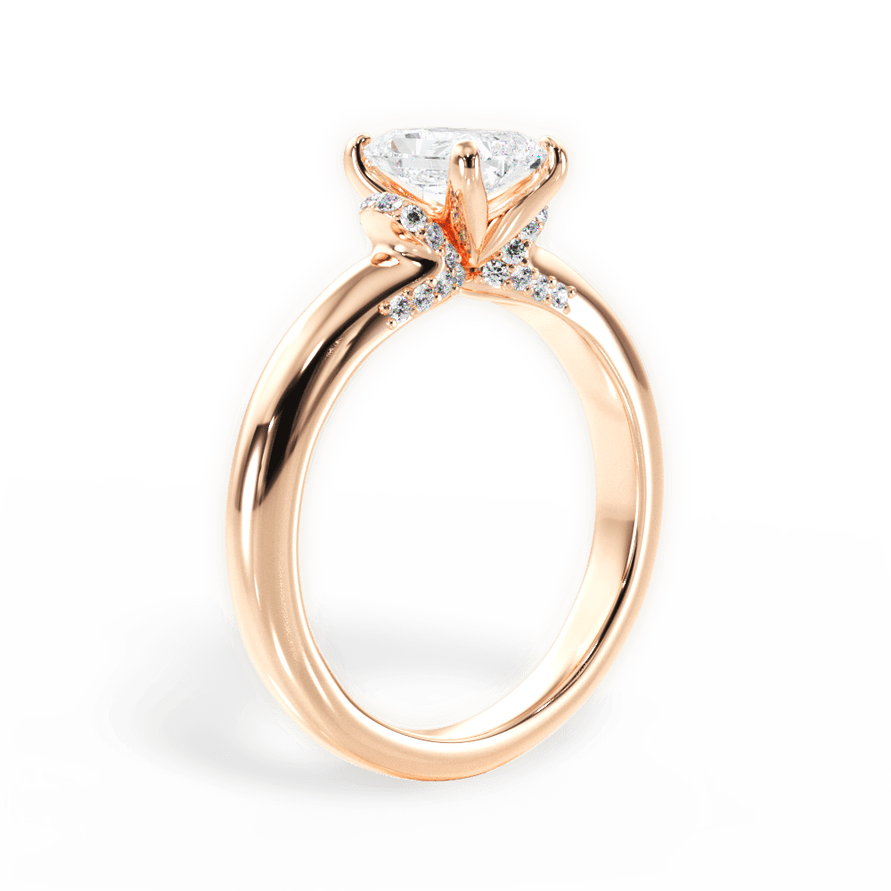 14kt Rose Gold/18kt Rose Gold/radiant/front