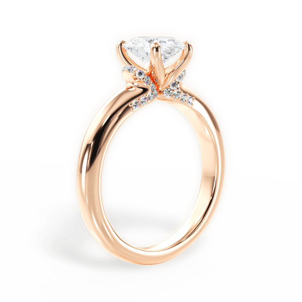 14kt Rose Gold/18kt Rose Gold/oval/front