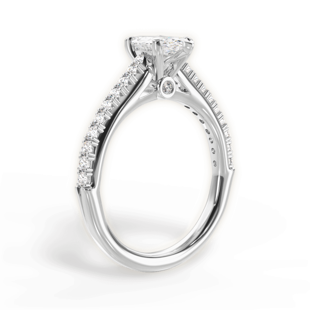 14kt White Gold/18kt White Gold/Platinum/marquise/front