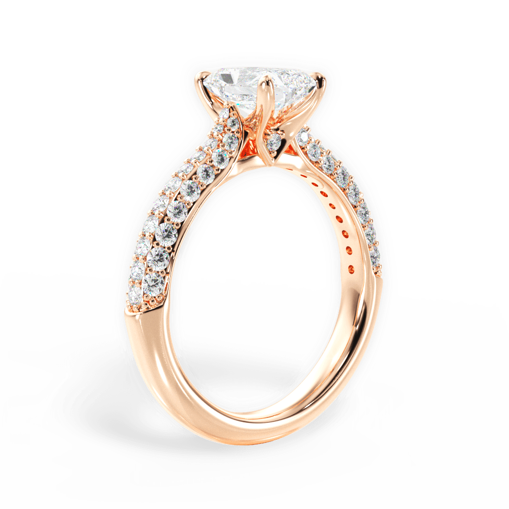 14kt Rose Gold/18kt Rose Gold/radiant/front