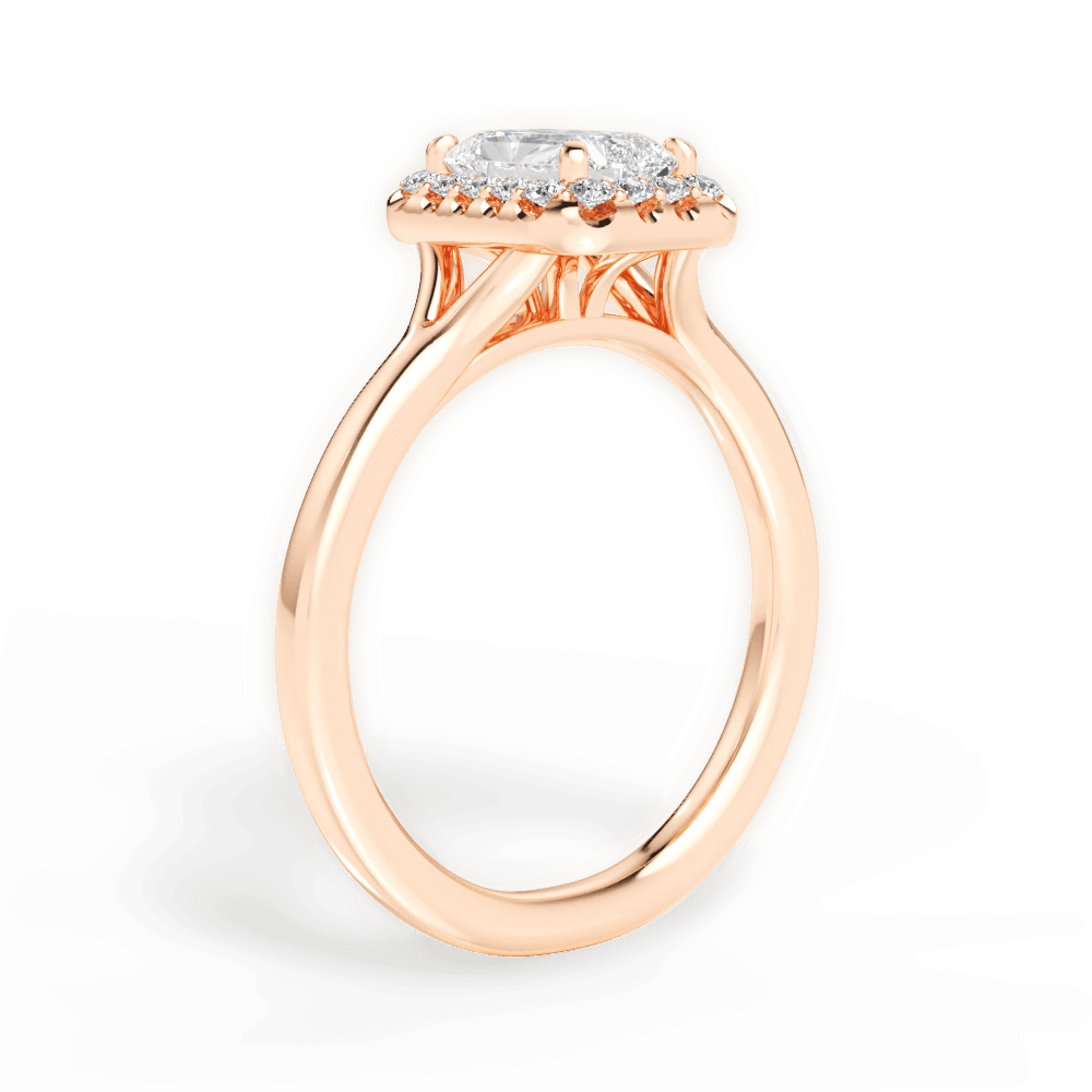 14kt Rose Gold/18kt Rose Gold/radiant/front