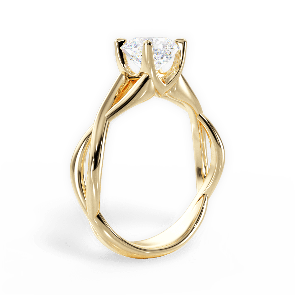 14kt Yellow Gold/18kt Yellow Gold/asscher/front