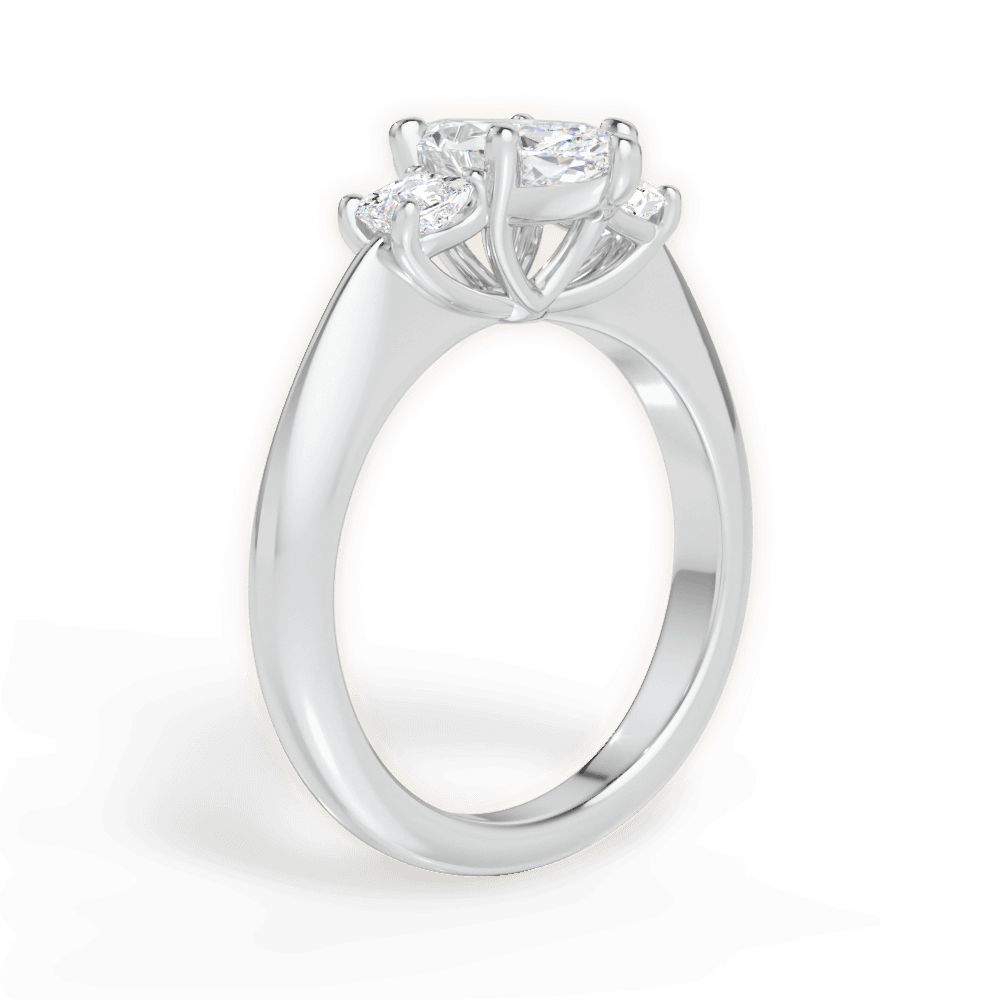 14kt White Gold/18kt White Gold/Platinum/marquise/front