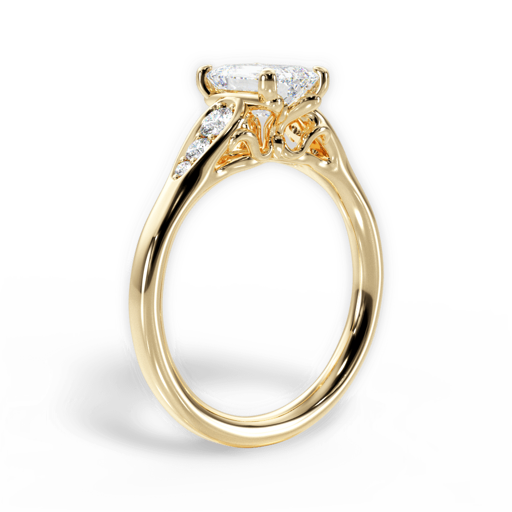 14kt Yellow Gold/18kt Yellow Gold/emerald/front