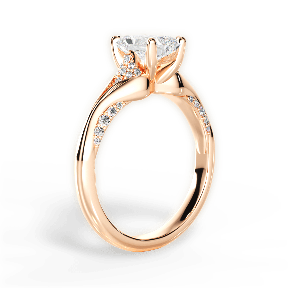 14kt Rose Gold/18kt Rose Gold/radiant/front