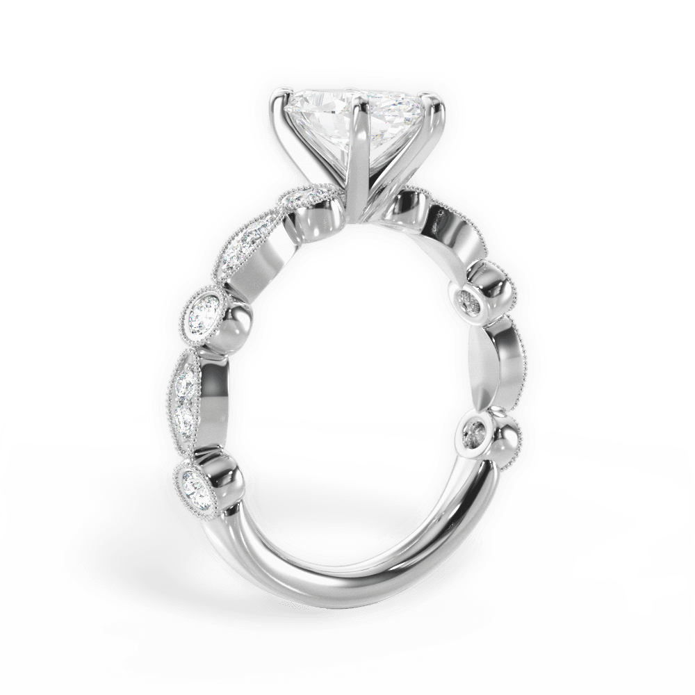 14kt White Gold/18kt White Gold/Platinum/marquise/front