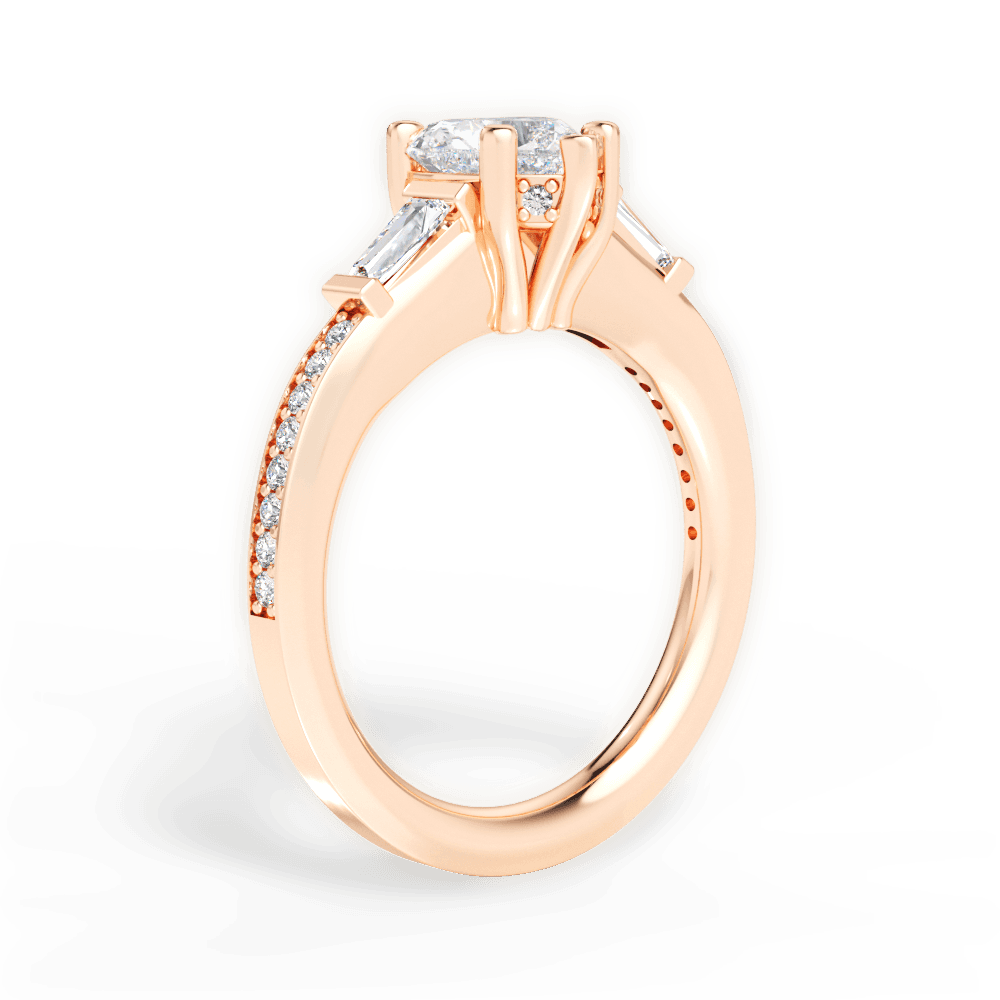 14kt Rose Gold/18kt Rose Gold/heart/front